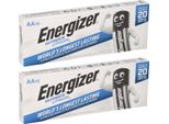 20X Energizer Ultimate Battery Al Litio LR06 1,5V Aa Mignon L91