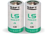2X Batteria Saft Al Litio 3,6V Ls 26500 Plus C Baby - Cellula