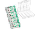 4X Batterie Saft Al Litio 3,6V Ls 14250 - 1/2 Aa - LS14250 Li-Socl2 + Scatola