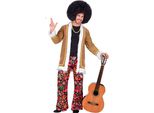 Costume Da Hippie Woodstock Per Uomo Costume Di Carnevale Colorato - L
