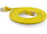 Wantec 7173 Wantec Patchkabel Sstp CAT7 Ste. Cat6A D=4Mm 1,00M Gelb