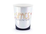 Bicchiere Di Carta Space Adventure 6 Pezzi Argento-Nero-Arancio 200 Ml - Taglia Unica