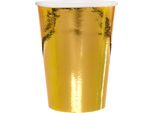 10 Bicchieri Da 250 Ml Color Oro Metallizzato - Taglia Unica