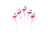 Candele Fenicottero Decorazione Festa Estiva 5 Pezzi Rosa 8 Cm - Taglia Unica