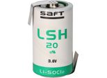 Batteria Saft Al Litio 3,6V Lsh 20 D - Cella Con Etichetta A Saldare A Z