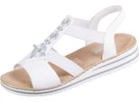Rieker V0687 Sandali Da Donna Con Zeppa, Misura:38 Eu, Colore:Bianco
