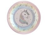 Piatto Party Unicorno Scintillante 10 Pezzi Colorati 22,5 Cm - Taglia Unica