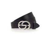 Vanzetti Pelle Cintura Full Leather Buckel Belt W80 Black Nero