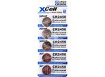 Set Di 5 Xcell CR2450 A Bottone Al Litio 3V / 620Mah