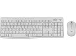 Logitech MK295 Silent - Set Tastiera E Mouse - Senza Fili - 2,4 Ghz - Tedesco - Bianco Sporco