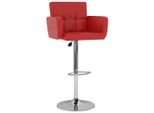 Vidaxl Sgabello Da Bar 2 Pz. Similcuoio Rossa