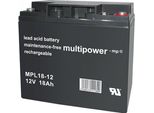 Batteria Al Piombo Multipower MPL18-12 12V 18Ah Pb