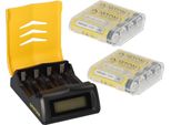 8X Batterie Ricaricabili Mignon Aa - Set Con Stazione Di Ricarica E Batterie Ricaricabili Box Batterie Premium
