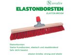 Novaliv 2X Scopa Stradale 80 Cm Testa Di Scopa I Scopa Senza Manico I Elaston Rosso I Scopa Industriale Scopa Da Giardino Scopa Da Officina Scopa Da Esterno