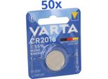Varta CR2016 Batteria A Bottone Al Litio 3V 50 Pezzi In Blister Da 1
