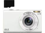 INF Digitalkamera 48 MP, 2,7 K FHD, 16-facher Digitalzoom, Webcam, Autofokus Weiß