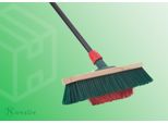 Novaliv 2X Scopa Con Setole A V 40 Cm Elaston Verde/Rosso | Scopa Con Manico Telescopico | Scopa Da Strada Scopa Da Giardino Scopa Industriale Scopa Da Cortile Scopa Multiuso Scopa Di Grande Capacità Scopa Da Giardino Scopa Da Strada