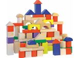 Woody Blocchi Da Costruzione Colorati/Naturali Con Coperchio Trasparente, 100 Pezzi