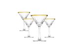 Pasabahce Elysia Golden Touch Set Di 4 Bicchieri Da Champagne