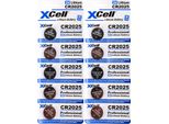 10X CR2025, Batteria A Bottone Al Litio 3V / 170Mah (2X Confezione Da 5)
