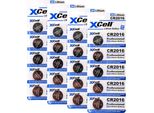20X CR2016, Cella A Bottone Al Litio 3V / 90Mah (4X Confezione Da 5)