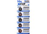 50X CR2025, Batteria A Bottone Al Litio 3V / 170Mah (10X Confezione Da 5)