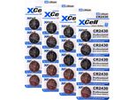 20X CR2430, Cella A Bottone Al Litio 3V / 290Mah (4X Confezione Da 5)