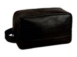 Leonhard Heyden Pelle Borsa Da Toilette Hamburg Washbag Black Nero