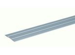 Alberts 484491 Profilo Di Transizione, Autoadesivo, Con Due Scanalature, Alluminio, Anodizzato Argento, 900 X 37,8 Mm