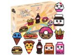 Set Di Perline Stirabili La Manuli 5Mm - Motivi Di Fast Food, 4000 Perline Con Piastrine, Set Completo Di Accessori, Magneti E Cartellini