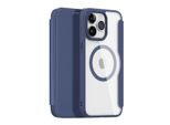 Dux Ducis Skin X Pro Custodia Magnetica Flip Magsafe Compatibile Con Iphone 15 Pro Max Blu