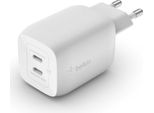 Belkin Boost Charge Pro Gan - Alimentatore - Tecnologia Pps E Gan - 65 Watt - Carica Rapida, Pd 3.0 - 2 Porte Di Uscita (2 X USB-C)