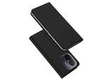 Custodia Skin Pro Compatibile Con Xiaomi Redmi 12C/11A/Poco C55 Flip Cover Card Wallet Stand Nero