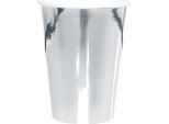 10 Bicchieri Di Carta Argento Metallizzato Da 250 Ml - Misura Unica
