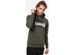 Felpa Con Cappuccio Da Uomo Regular Fit Thurning Olive/Black/White Xl Lonsdale
