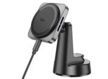 Hoco Supporto Magnetico Per Auto Per Il Cruscotto Con Ricarica Induttiva 15W Nero/Grigio
