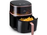 Klarstein Heißluftfriteuse, XL Air Fryer zum Frittieren, Friteuse mit Dampffunktion, Temperaturwahl und 16 Programme, Airfryer zum Luftfritieren, Heißluftfriteuse ohne Öl 1500 W, 7,5 Liter