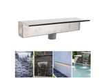 Uscita A Cascata 304 In Acciaio Inox Fontana Decorativa A Cascata Con Troppopieno Per Patio Giardino Villa Piscina