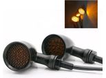 Moto Universale Proiettile Led Cromo Cnc Segnale Di Svolta Luce Posteriore Nero