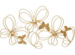 Mauro Ferretti Candeliere A Parete A Farfalla 3 Luci 61X12X34 Cm Oro