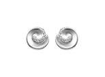 Paar Ohrstecker Jobo, Silber (Silber 925, Weiß), Ohrringe, Damen, Silber 925 (Sterlingsilber), 925 Silber Mit 12 Zirkonia