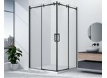 Dragon Black Cabina Doccia Angolare 800X800 Mm, Ingresso Ad Angolo