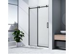 Porta Doccia Dragon Black 1600 Mm, Vetro Trasparente