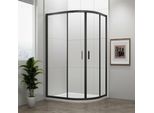 Easy Black Cabina Doccia Quadrante 1000X800Mm, L/R, Vetro Trasparente