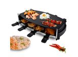 Syntrox Chef Grill Rac-1000W-Wallis Raclette Per 8 Persone Con Piastra In Vetro