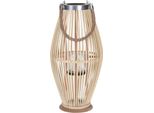 H&S Collection Laterne 24X48 Cm Bambus Natur