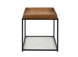 Tavolino Clayre & Eef 44X44X45 Cm Marrone Nero Ferro