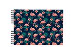 Exacompta 16703E Album Fotografico A Spirale Flamingo 23X16 Cm 50 Pagine Bianco Blu Notte