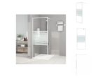 Vidaxl Schermo Doccia Per Cabina Doccia Bianco 80X195 Cm Esg Vetro Chiaro - Schermi Doccia