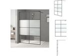 Vidaxl Schermo Doccia Per Cabina Doccia Nero 140X195 Cm Semiopaco Esg - Schermi Doccia